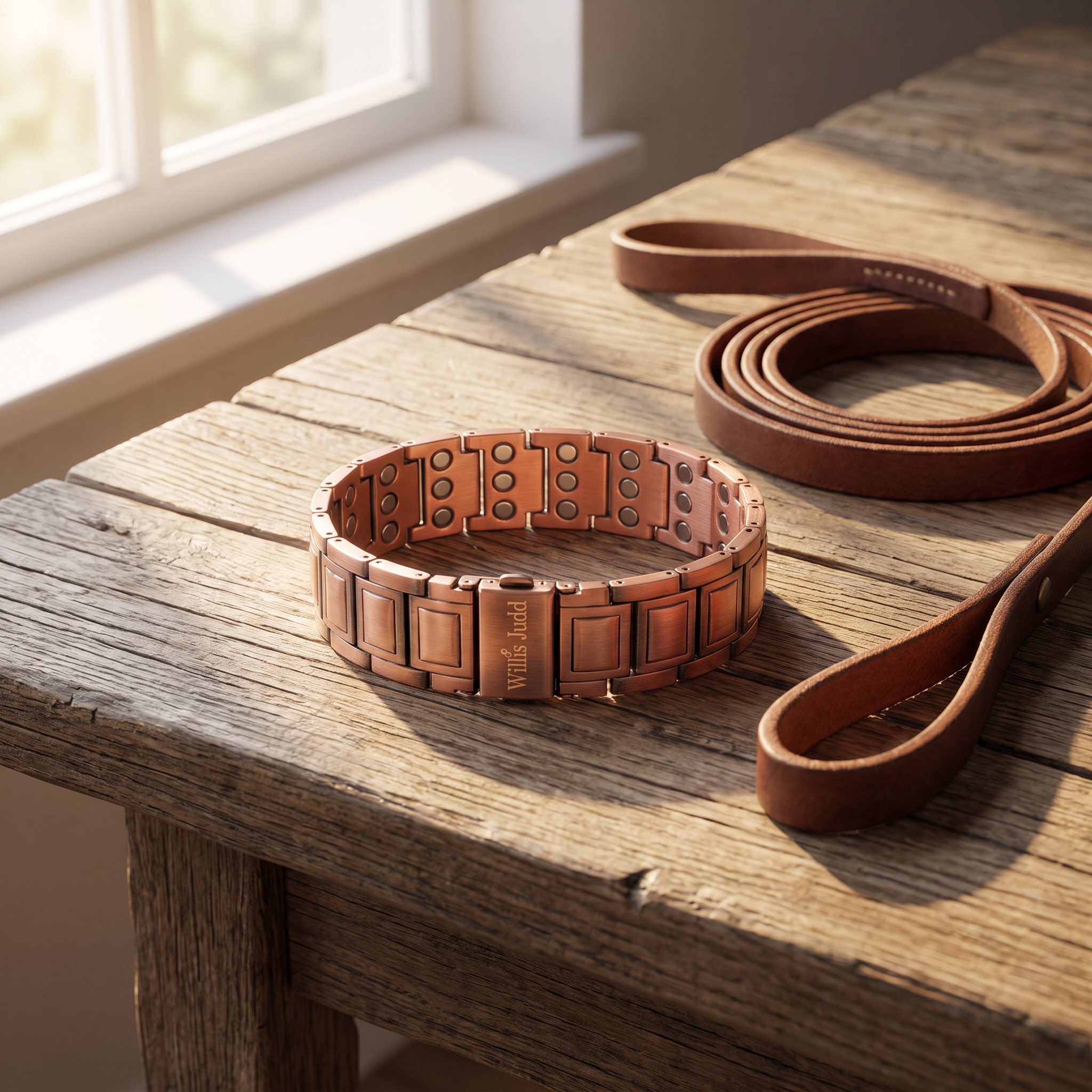 The one I wear. Solid copper links, three magnets set into the back of every link.